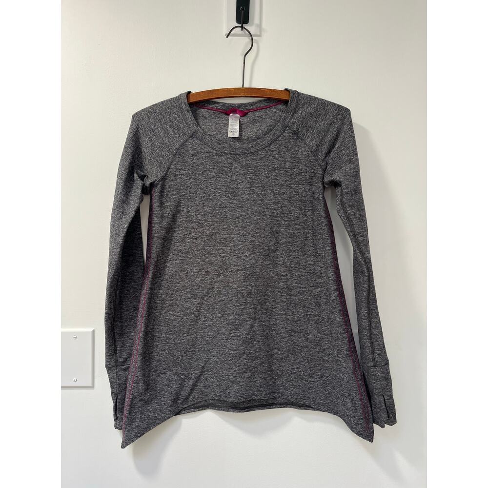 Girls Ivivva Lululemon long sleeve grey shirt size 12